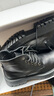 井迈【牛皮】马丁靴男中帮英伦秋冬款增高黑色高帮皮鞋机车工装短靴子 黑色中帮拉链【四季款】 40 码（=运动鞋41） 实拍图