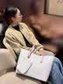MILDREN KROE包包女款2026年新款大容量托特包MK女包七夕情人节礼物送老婆女友 米白色【精美礼盒包装】 实拍图