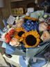 艾斯维娜鲜花速递向日葵混搭花束生日礼物全国同城配送 向日葵蓝绣球混搭花束 实拍图