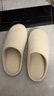 洁丽雅静音拖鞋女秋冬季2025新款室内居家用软底防滑日式无声地板拖鞋男 奶咖色（推荐款） 38-39 【适合37-38码】 实拍图