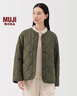 MUJI 女式 蓬松棉服绗缝夹克 女装外套女款棉衣棉袄25年冬季 BD10NA5A 卡其绿 S (155/80A) 实拍图