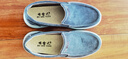 布舍元青年透气平底休闲鞋一脚蹬帆布板鞋老北京布鞋男411-1728 蓝色40 实拍图