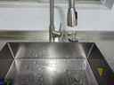 悍高（HIGOLD） 厨房水槽304不锈钢手工压纹大单槽家用台下洗菜盆家用洗碗槽水池 雅银75×43抽拉龙头【窄边款】 实拍图