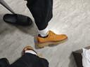 骆驼（CAMEL）低帮工装鞋秋季英伦皮革休闲男士马丁鞋 G15A076064 驼色 42 实拍图