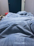 雅鹿·自由自在 被子冬季牛奶绒纤维保暖被芯加厚单双人棉被6斤180*220cm 蓝 实拍图