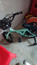 阿米达儿童自行车2-3-6-10岁宝宝单车脚踏车带辅助轮男孩六一儿童节礼物 绿色【辅助轮+后座+礼包】条幅轮 12寸【80-105cm】适合2-5岁宝宝 实拍图
