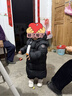 保姆鹅  【风墙】儿童羽绒服宝宝中长款护脸加厚外套保暖童装[NG2664] 炭黑 110 实拍图