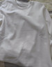 拇指白小T热力加厚加绒长袖T恤秋冬新款保暖百搭打底衫 男款白色 XL 实拍图