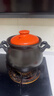 康舒（KANGSHU） 大容量砂锅炖锅家用耐高温陶土沙锅明火燃气陶土煲煮粥煲石锅 橙3.5L+1.1L(3-5人)破损补发 实拍图
