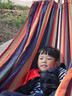 探险者户外露营休闲加厚加宽帆布吊床 室内弯木防侧翻 红色双人月牙吊床 实拍图
