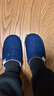 回力日系柔软情侣棉拖秋冬家居室内保暖棉鞋男款HL0006蓝色42-43码 实拍图