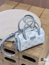 Kappa卡帕 新款女式单肩斜挎包时尚百搭波士顿包通勤老花手提包 海盐灰 实拍图