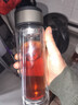 【京东物流配送】高硼硅双层玻璃杯大容量泡茶杯水杯子茶水分离杯 【双层加厚】茶杯350ml1只 实拍图