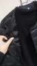 雪中飞26新款女式羽绒服内恤轻薄短款可外穿百搭保暖休闲舒适气质圆领 宝石黑|8086 L /170/92A 实拍图