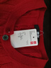 优衣库女装纽花圆领针织开衫/毛衣外套空调衫通勤秋冬新款481477 16 红色 M 实拍图