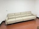 左右沙发客厅网红奶油风小户型直排真皮沙发DZY6018四人位 奶油白 实拍图