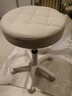 卓博凳子吧台椅升降椅美容凳滑轮凳转椅圆凳椅子BT33米白 实拍图