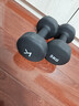 Keep彩色浸塑哑铃男士健身家用器械肌肉塑形墨灰色 5kg*2 实拍图