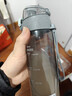 希乐（cille）塑料水杯tritan男女学生大容量便携户外运动健身随手杯子灰600ml 实拍图