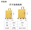 卡拉羊芝士箱防刮纯PC行李箱20英寸可登机女拉杆箱男旅行箱8109芝士黄 实拍图
