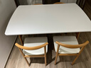 全品屋餐桌椅组合家用饭桌子小户型简约公寓快餐出租商用长方形电脑桌 暖白色 120cm 【宽80CM】一桌四椅 实拍图