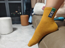 邑棉儿童袜子中筒袜秋冬季新疆棉10A抗菌防螨大童青少年学生男孩5双tt 实拍图