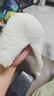 兔兔大文婴儿帽子秋冬季小月龄0-6-12个月保暖3岁男女宝宝护耳毛绒套头帽 小球米白色+包头弹力好 头围38-48cm（建议0-2岁） 实拍图