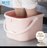 茶花 泡脚桶洗脚盆 泡脚盆塑料盆 足浴盆足浴桶 塑料桶 浅粉 1只装 实拍图