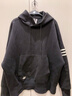 adidas复古休闲三条纹宽松运动连帽卫衣套头衫男装阿迪达斯三叶草   黑色   M 实拍图