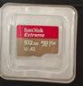 闪迪（SanDisk）512GB TF(MicroSD)内存卡 4K极速金卡A2 V30 U3行车记录仪 运动相机无人机 监控存储卡 读190MB/s 实拍图