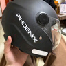 凤凰（Phoenix）新国标A类3C认证电动车摩托车头盔双镜片防雾防风保暖亮白 男女四季通用电瓶车3/4半盔冬季安全帽 实拍图
