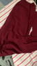 优衣库女装精纺美利奴羊毛圆领针织开衫/长袖通勤秋冬新款478331 16 红色 L 实拍图