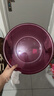 加大加厚洗脸盆家用大号洗菜盆洗衣盆浴室专用内裤收纳盆子 紫红 特大号摔不烂【直径32cm】 实拍图