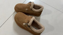 百丽厚底保暖毛毛鞋女2025冬新二层牛皮复古勃肯鞋JD009DM5 棕毛里 36 实拍图