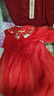 巴拉巴拉女童新中式针织连衣裙2025春装红色网纱公主拜年裙子208125111006 实拍图