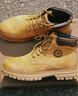骆驼（CAMEL）王俊凯同款冬加绒户外工装马丁大黄靴男 G122W7757TR 金黄 42 实拍图