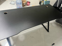 甄严选电脑桌台式电竞桌椅套装组合桌子办公家用桌学习桌书房书桌写字桌 【黑架+黑碳纤纹面】单桌140*60 实拍图
