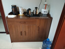 立太（LEADTEK）实木餐边柜一体靠墙柜子新中式茶水柜储物柜厨房收纳柜客厅置物柜 【实木】103cm深胡桃色 实拍图