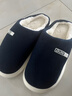 朴西冬季灯芯绒男士室内棉拖鞋保暖加绒厚底情侣居家 深灰色 40-41 实拍图