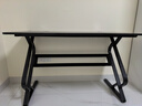 甄严选电脑桌台式电竞游戏桌家用简易书桌卧室学习桌办公写字桌直播桌子 【碳纤维纹理】炫酷黑-单桌120CM 实拍图