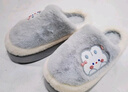 红豆踩屎感棉拖鞋女款秋冬季2025新款室内家居保暖毛绒绒月子棉拖鞋女 天蓝 38-39 正码 实拍图
