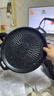 麦饭石烤肉盘家用不粘锅铁板烧韩式烤肉锅电磁炉卡式炉户外烤盘 太阳花烤盘28cm 实拍图