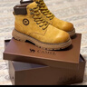 骆驼（CAMEL）王俊凯同款冬加绒户外工装马丁大黄靴男 G122W7757TR 金黄 41 实拍图