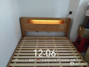 源氏木语全实木床北欧风小户型卧室家具橡木床现代简约主卧1.5m1.8m双人床 橡木原木色低铺夜光床直靠【橡木】 1500mm*1900mm  框架结构 实拍图