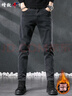 增致牛仔（zengzhi）加绒加厚高端男士牛仔裤男2025秋冬新款修身小直筒休闲潮牌裤子男 实拍图