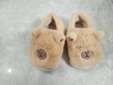 卡皮巴拉冬季儿童包跟棉鞋保暖居家毛毛EVA底防滑中小童宝宝棉拖 升级版环保材质浅咖色 12 30/31鞋内长18.5适合脚长17.5 实拍图