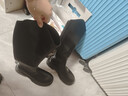 ZHR骑士靴女时尚V口显瘦长筒靴女不过膝百搭女靴 CQ12 黑色 38  实拍图