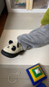 猪爸爸儿童棉麻拖鞋男童秋冬家居室内防滑女童中童卡通不闷脚棉拖鞋白20 实拍图