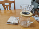 手冲咖啡壶套装咖啡滤杯滴漏萃取过滤器研磨机器具套装咖啡手冲壶 竹木3件套1~2人(送40枚V01滤纸) 实拍图
