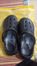 Chokichoki洞洞鞋女夏男外穿沙滩凉鞋防滑厚包头护士凉拖鞋增高踩屎感婚纱鞋 黑色 【男款】 42-43 (270mm) 实拍图
